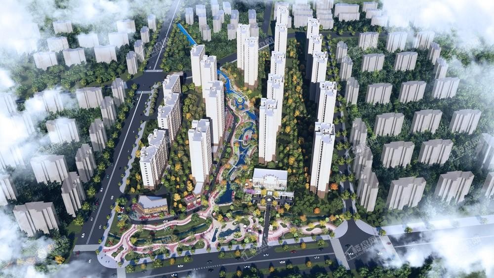 保利西山林语 别墅组团鸟瞰效果图
